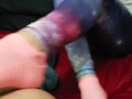 Pink Stance Sockjob Ruined Orgasm