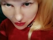 Public restaurant, a madly horny milf no panties in a short dress wants it