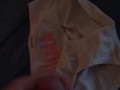 My roommate girlfriend Panties she left in my bed last night