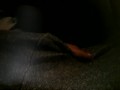 Rubbing clit sitting on couch