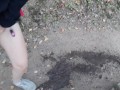 Public Trail Piss In Broad Daylight