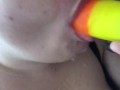 Pride Themed Dildo Blowjob