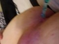 Anal plugging 101 I do her she does me. Rim job, cumshot with toys and DP