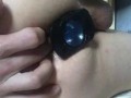 playing with my big black butt plug
