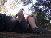 CUTE GIRL PISSING ON BOYFRIEND MOUTH IN THE FOREST