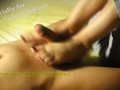 The first FOOTJOB with a stormy orgasm, CUMSHOT on beautiful FEET
