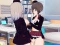 Girls und Panzer - Maho Nishizumi x Erika Itsumi 3D Yuri