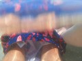 Risky Busy Public Beach Underwater Handjob Cumshot | Curvy Ginger Redhead