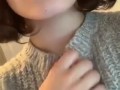 Short Hair Brunette Plays with Tits on Snap