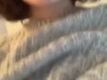 Short Hair Brunette Plays with Tits on Snap