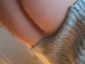 Short Hair Brunette Plays with Tits on Snap