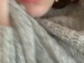 Short Hair Brunette Plays with Tits on Snap
