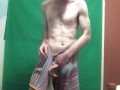 Skinny guy with tattoos using towel after shower | exhibitionist | ASMR |