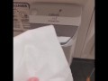 オナニー 公衆トイレ プリケツ 射精