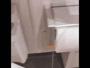 オナニー 公衆トイレ プリケツ 射精