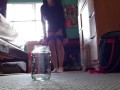 Quenching Jar Piss Over The Carpet