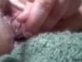 Stretch my peehole wet swollen pussy close up