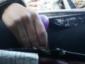 Fucking A Dildo To Orgasm While Driving A Car In Public!