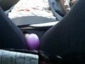Fucking A Dildo To Orgasm While Driving A Car In Public!