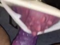 Bad Dragon Crackers on fuck machine fucks fat pussy 