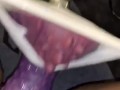 Bad Dragon Crackers on fuck machine fucks fat pussy 