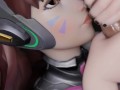 Overwatch Hentai - D.va Eye cumshot