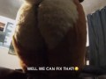 Giantess sits on you
