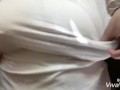 masturbating my pussy in a public bathroom of a sanctuary