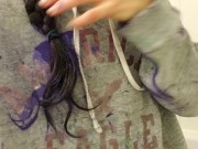 Dirty Girl Makes Purple Mermaid Piss