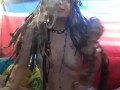 inked latina teen taking fat bong rips