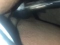 Big black cock toy in my fat juicy kitty while babysitting 