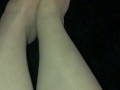 Mistress Lydia D'Ouleur Twirls Her Pantyhose Foot with Size 11 Pink Heels