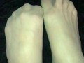 Mistress Lydia D'Ouleur Twirls Her Pantyhose Foot with Size 11 Pink Heels