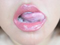 ASMR: Pink Pouty Lips with Sensual Spit