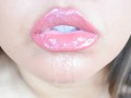 ASMR: Pink Pouty Lips with Sensual Spit