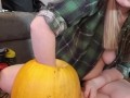 Topless Pumpkin Carving GFE