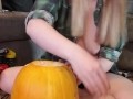 Topless Pumpkin Carving GFE