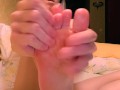 ASMR relaxing oil foot massage teen feet