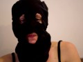 Masked Girl Having a Smoke