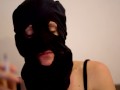 Masked Girl Having a Smoke