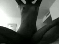 Slim black chick Masturbating