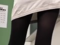 Over The Shoulder Asian Footjob. Who is she?