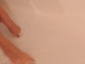 ASMR Playful foot play, splashing, massaging my arches in bath