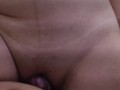 Thai couple is rubbing wet pussy on my dick till cum inside her.