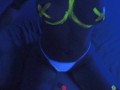 Hot Babe gets an amazing UV Color Paint on Nude Body | Happy Halloween |