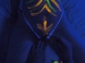 Hot Babe gets an amazing UV Color Paint on Nude Body | Happy Halloween |