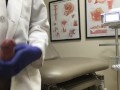 Doctor Relieving Stress In Hospital Exam Room