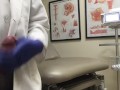 Doctor Relieving Stress In Hospital Exam Room