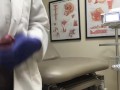 Doctor Relieving Stress In Hospital Exam Room