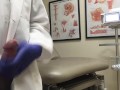 Doctor Relieving Stress In Hospital Exam Room